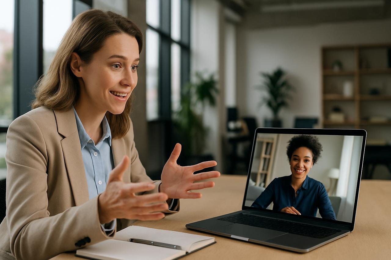 Team in a Client Call